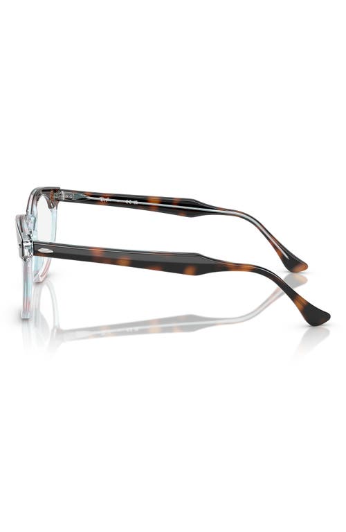 Ray Ban Ray-ban Eagle Eye 51mm Square Optical Glasses In Dk Havana