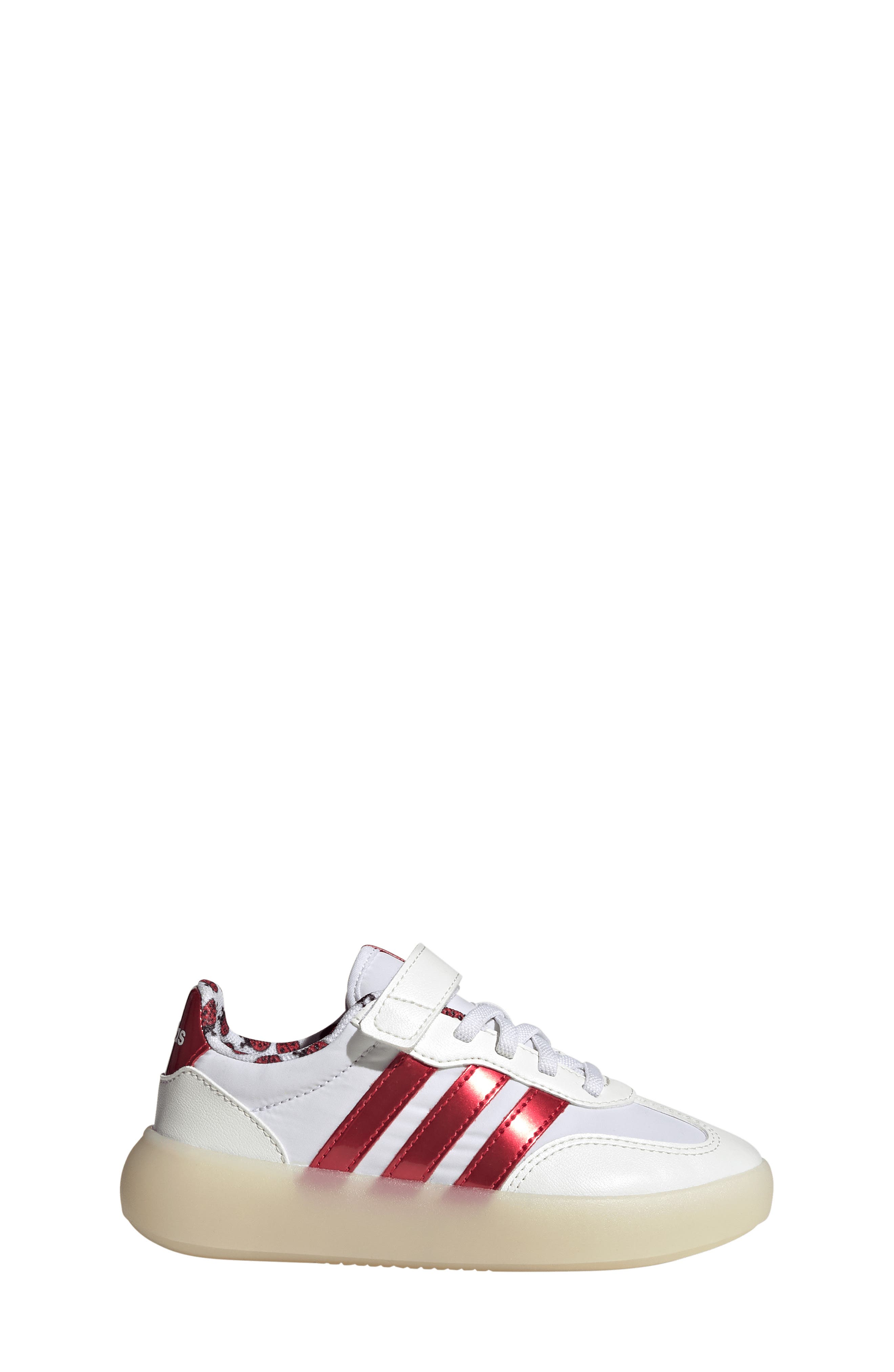 adidas Kids' Barreda Decode Low Top Sneaker, Alternate, color, White/ Pure Ruby/ Off White
