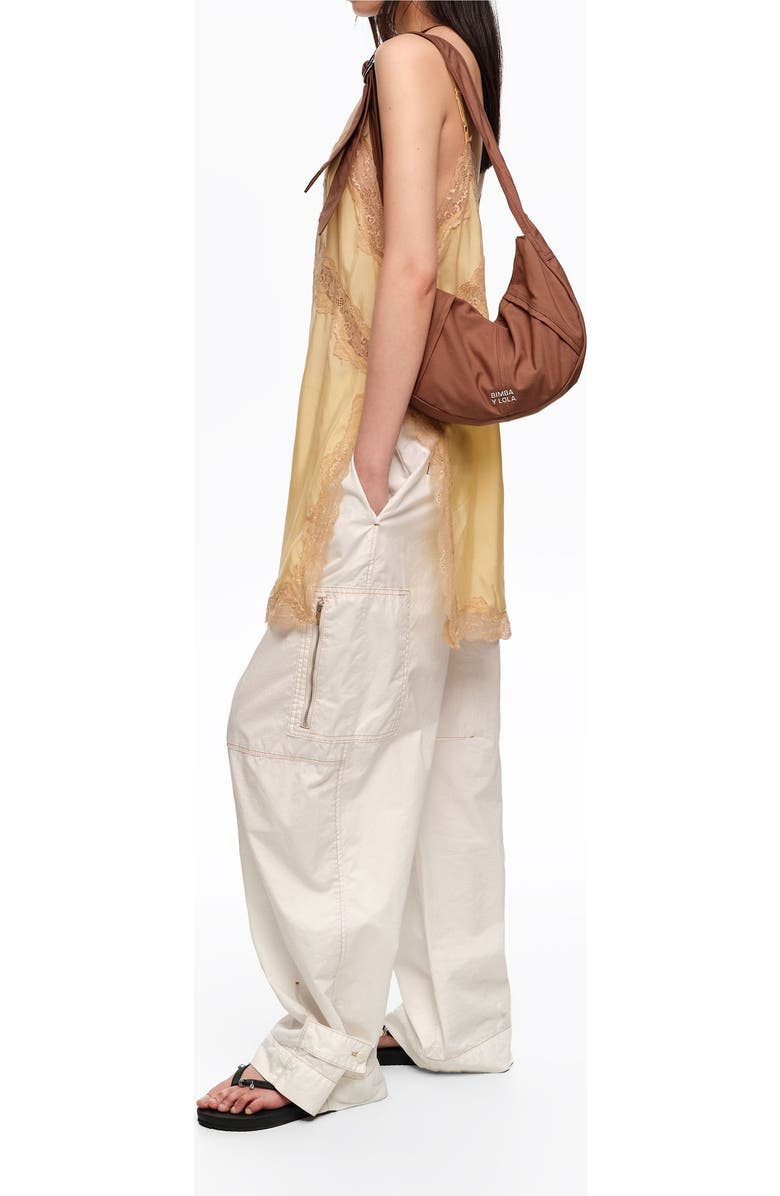 Bimba y Lola Medium Moon Bag SS26, Alternate, color, Nougat