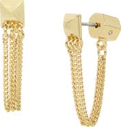 AllSaints Draped Chain Front/Back Earrings