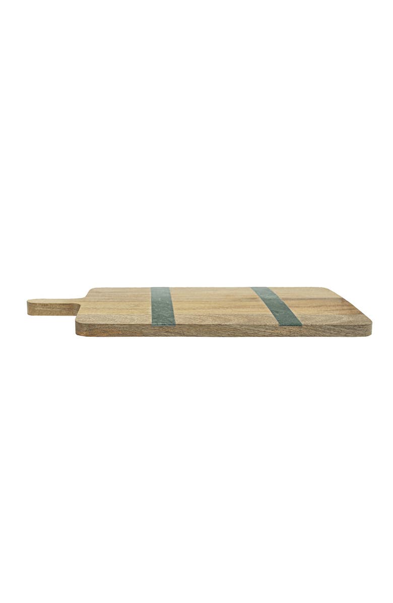 Foreside Home and Garden Cillian Dark Green Tall Marble Serving Board, Alternate, color, Brown
