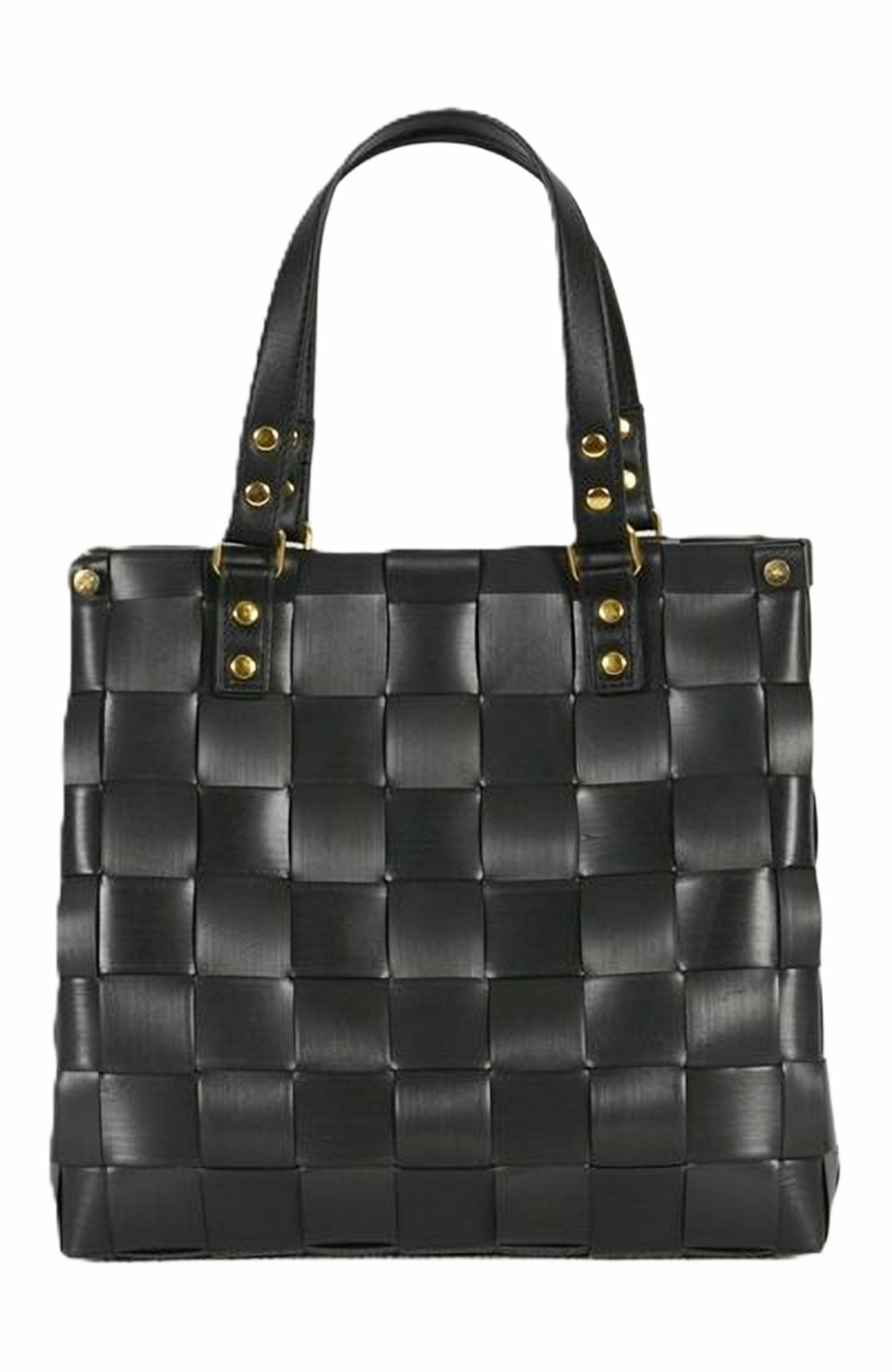 Handed By Char Recycled Plastic Handbag, Main, color, Black