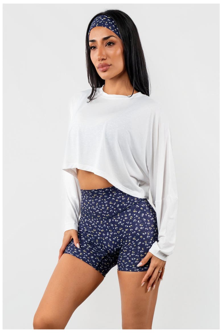 Flow Crop Long Sleeve, Alternate, color, Snow