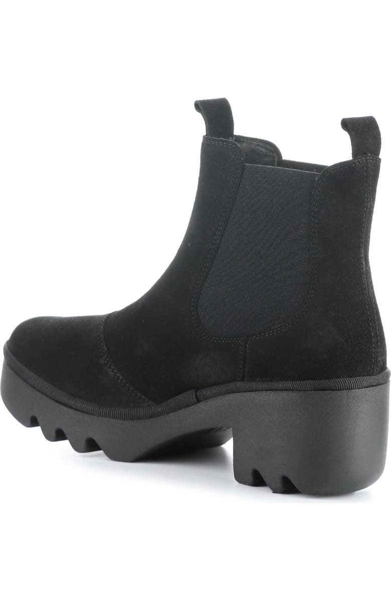 Fly London Trig Platform Chelsea Boot, Alternate, color, Black Oil Suede