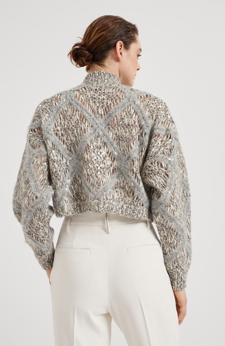 Brunello Cucinelli Dazzling Embroidery cardigan, Alternate, color, 