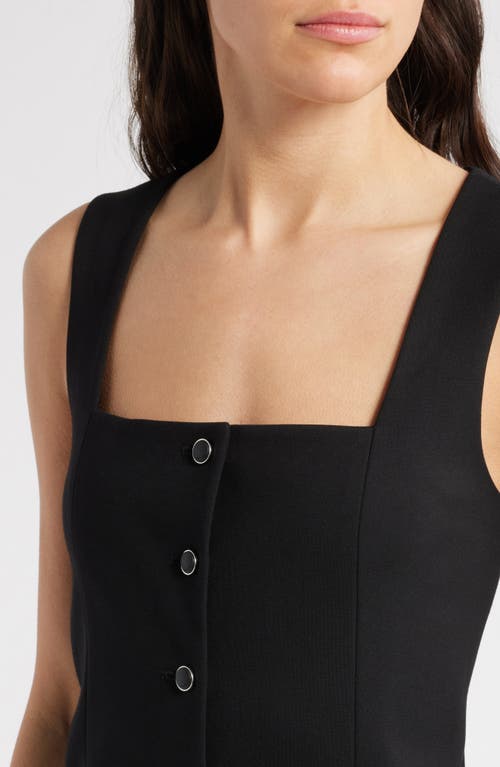 Rag & Bone Marianna Button-front Mini Dress In Black