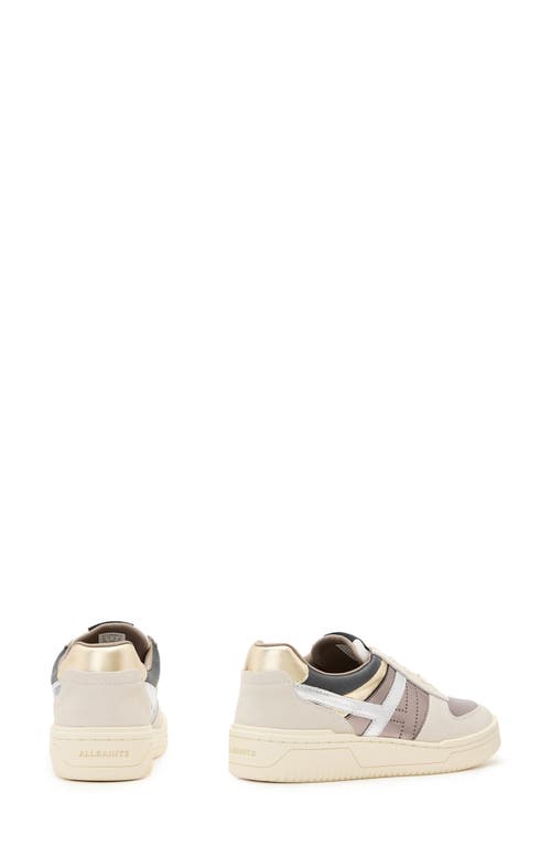 Allsaints Vix Panelled Retro Sneakers In White/metallic