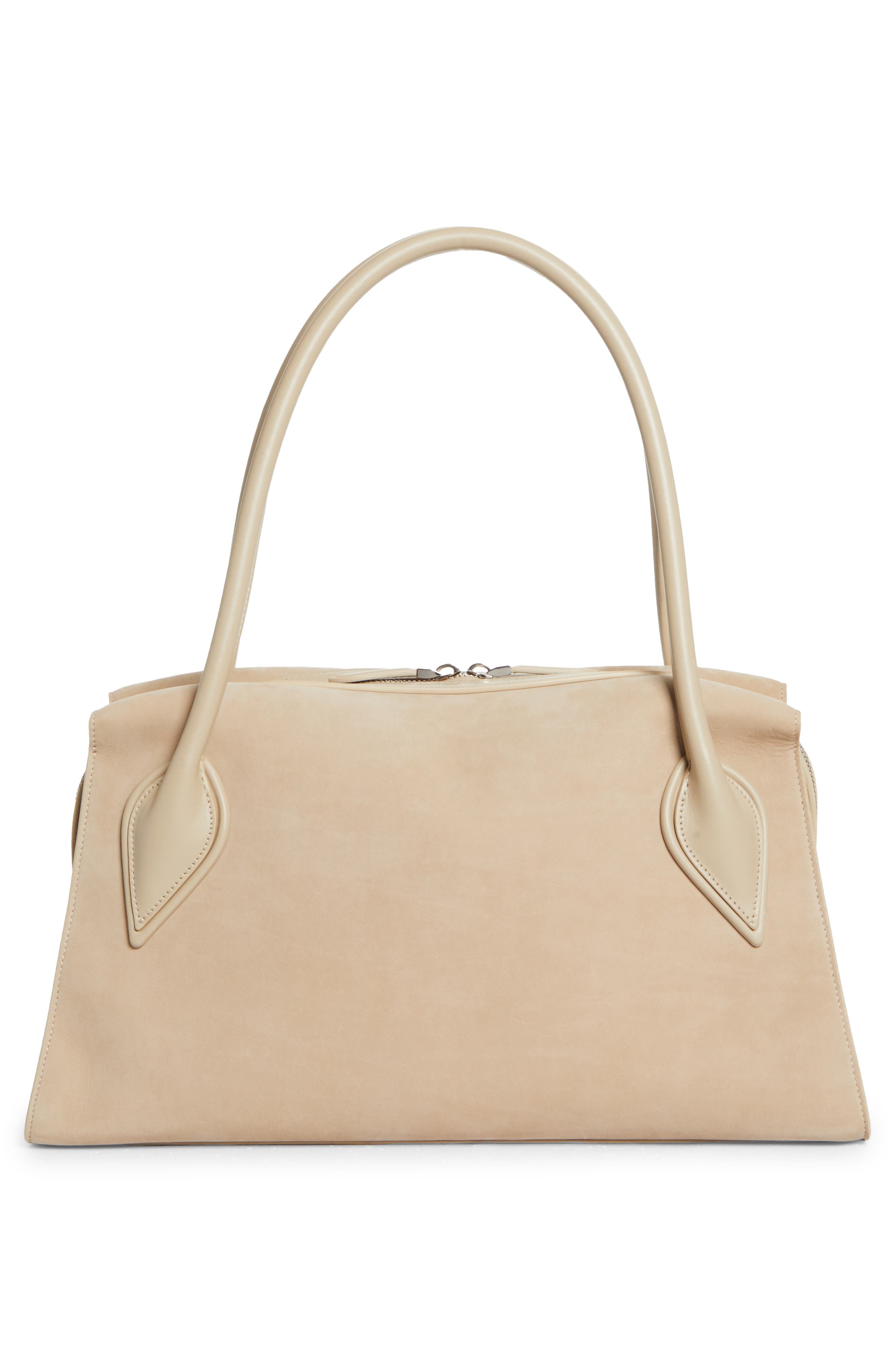 Christian Louboutin Medium Nubuck Leather Shoulder Bag, Alternate, color, F702 Saharienne