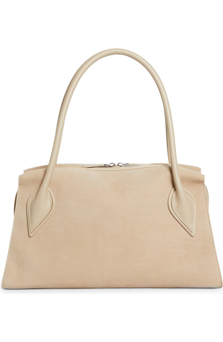 Christian Louboutin Medium Nubuck Leather Shoulder Bag, Alternate, color, F702 Saharienne