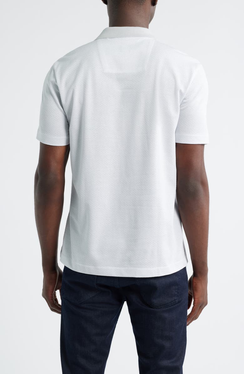 BOSS Parlay Texture Polo, Alternate, color, White