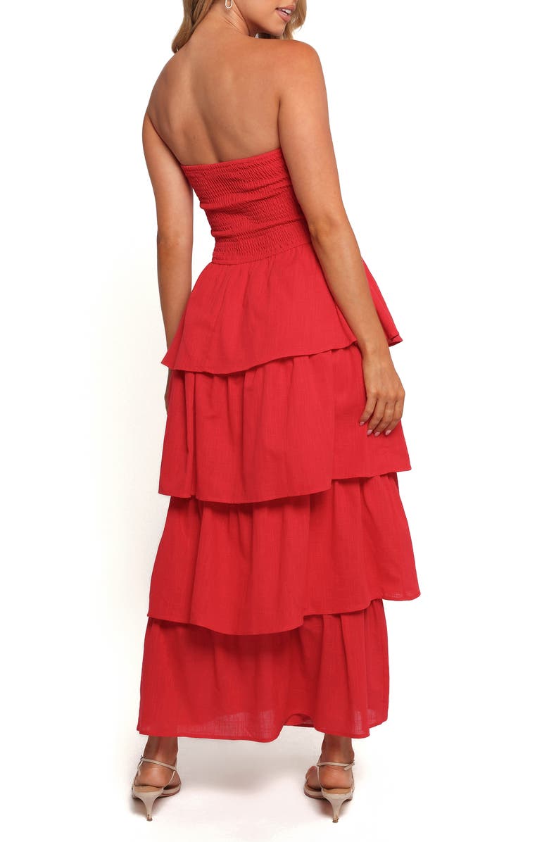 Petal & Pup Arcadia Strapless Maxi Sundress, Alternate, color, Red