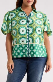 BY DESIGN Morocco Bubble Sleeve Top
