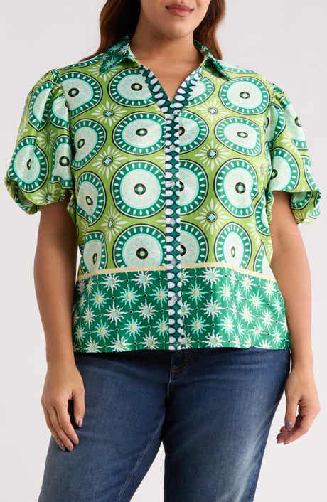 BY DESIGN Morocco Bubble Sleeve Top