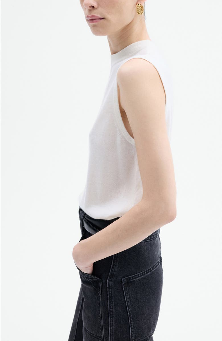 CO Shell Tank in Fine Cashmere, Alternate, color, Ivory