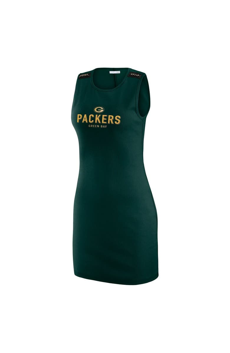 WEAR by Erin Andrews Women's WEAR by Erin Andrews x Gracie Hunt Green Green Bay Packers Ribbed Tank Dress, Alternate, color, 