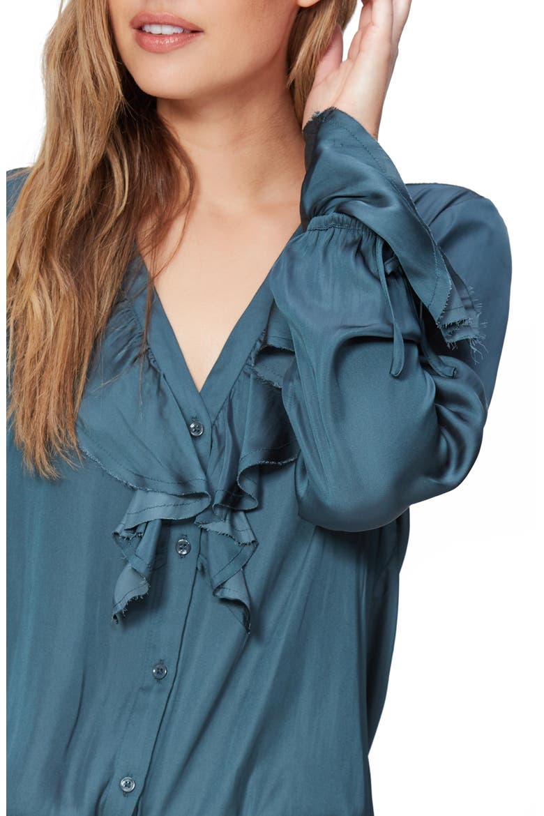 Nevynne Ruffle Blouse (Nordstrom Exclusive Color), Alternate, color, MIDNIGHT SLATE