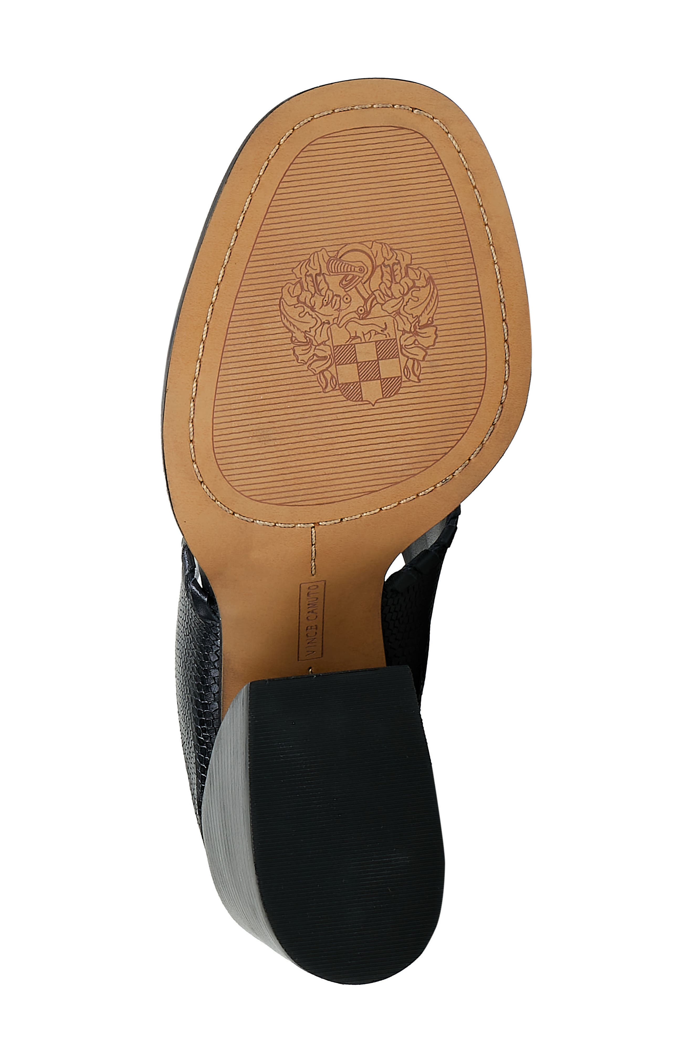 Kafinny Whipstitch Slide Sandal, Alternate, color, BLACK
