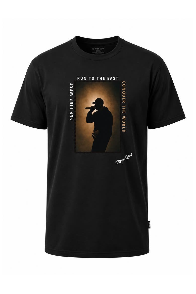 Marthyr Graphic T-Shirt, Main, color, BLACK