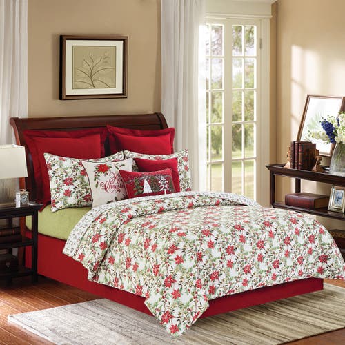 C & F Home C&f Home Snowy Trees Christmas Pillow In Red