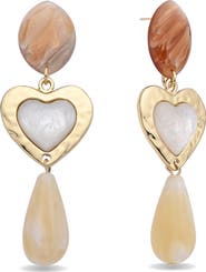 EYE CANDY LOS ANGELES Zenaida Heart Statement Drop Earrings