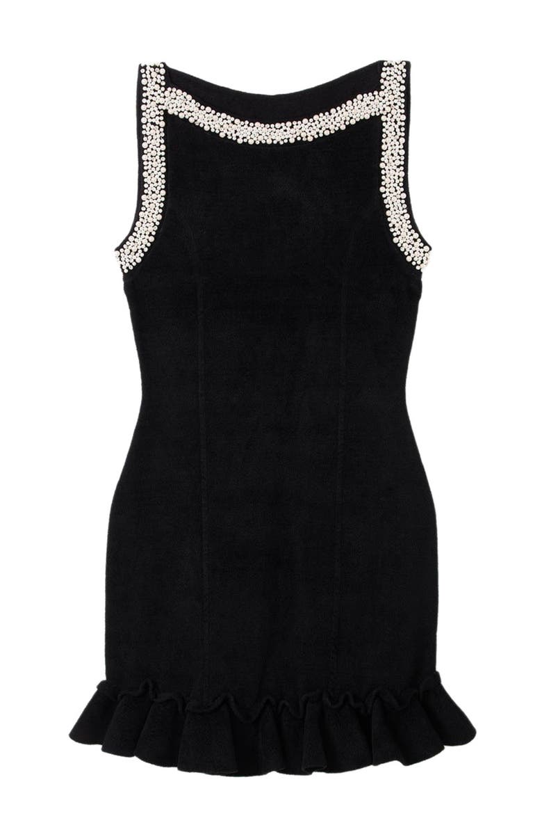 SANDRO Short beaded dress, Main, color, Black