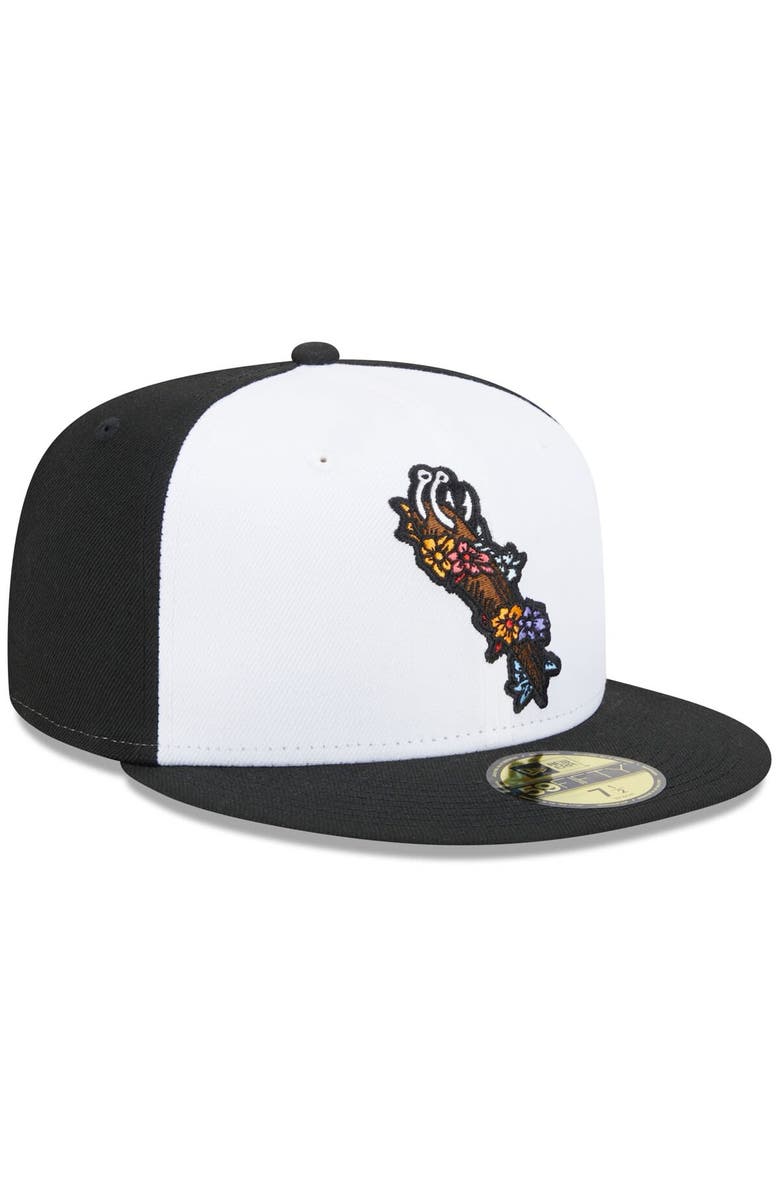 New Era Men's New Era White Corpus Christi Hooks Theme Nights Día De Los Hooks 59FIFTY Fitted Hat, Alternate, color, White