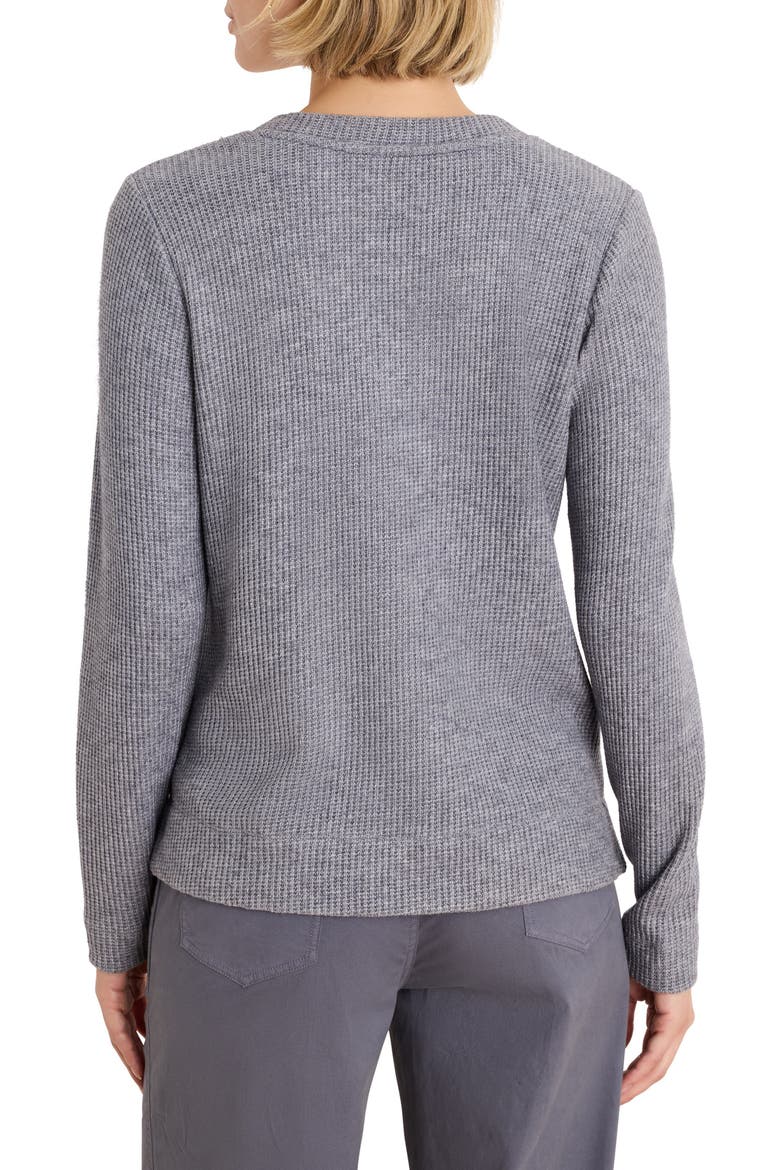 Soft Waffle Thermal V-Neck Top, Alternate, color, SLATE