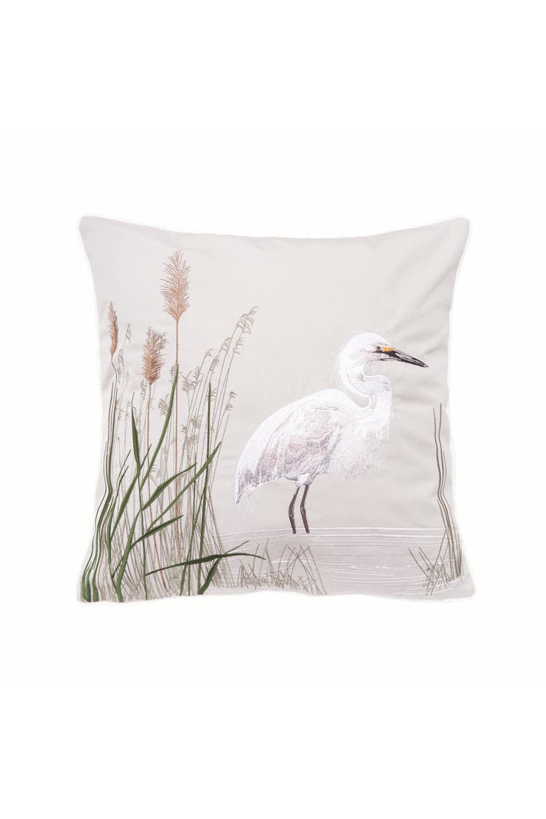 White Egret Pillow-Grey Right, Main, color, Off-White