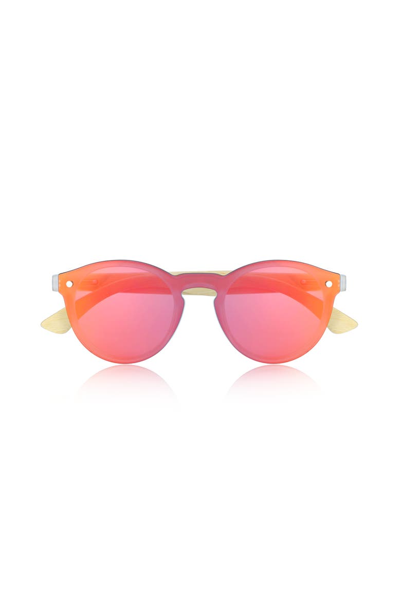 Earth 611 Polarized Sunglasses, Alternate, color, Bamboo/Red