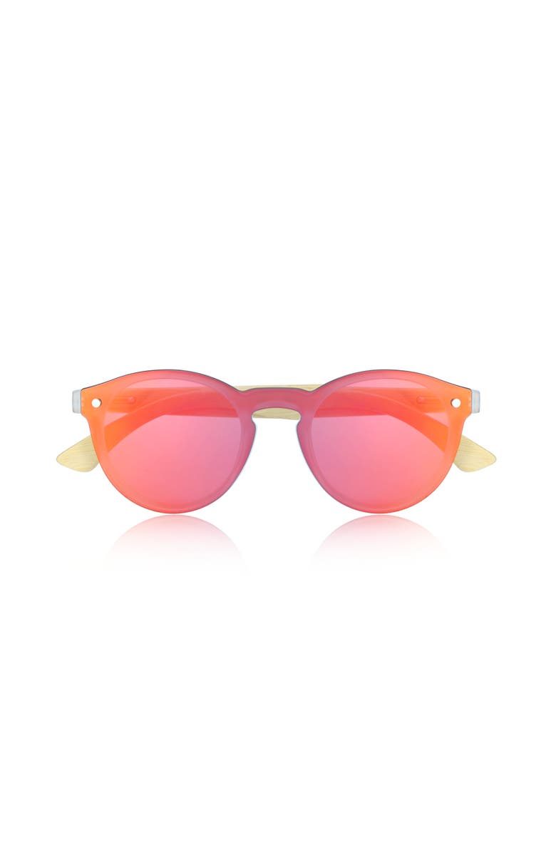 EARTH WOOD Earth 611 Polarized Sunglasses, Alternate, color, Bamboo/Red
