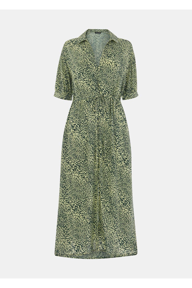 Diagonal Leopard Print Midi Dress, Alternate, color, Yellow/Multi