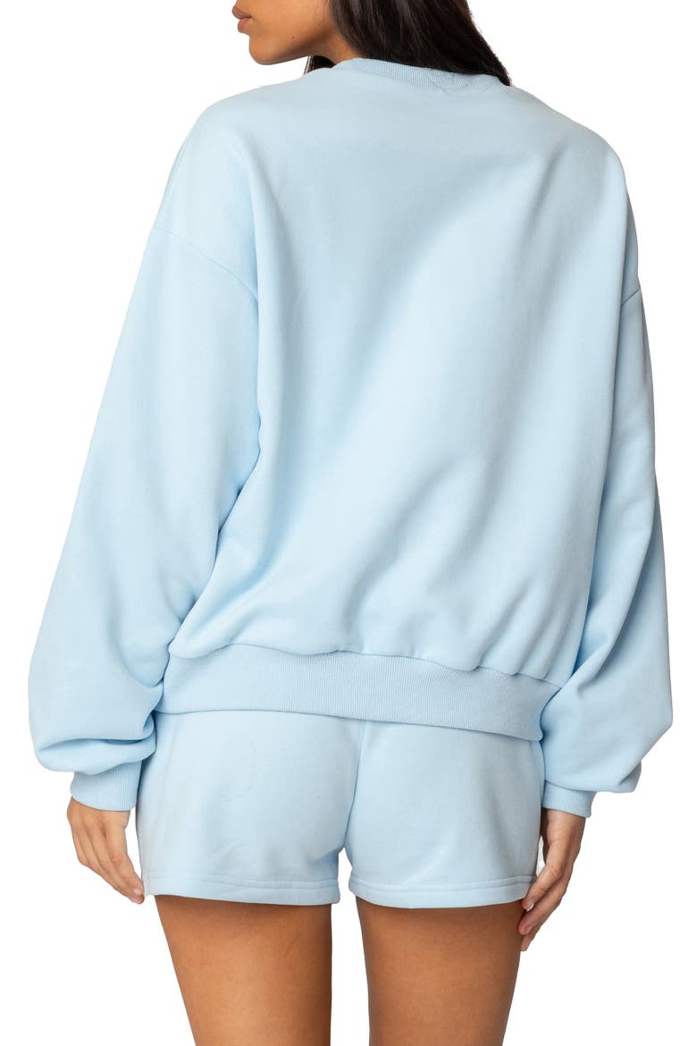 Super Edikted Oversize Crewneck Sweatshirt, Alternate, color, LIGHT-BLUE