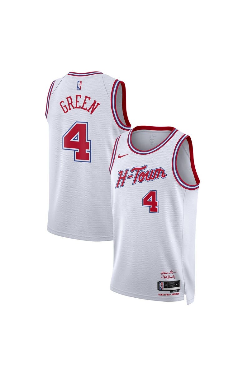 Nike Unisex Nike Jalen Green White Houston Rockets 2023/24 Swingman Jersey - City Edition, Alternate, color, 