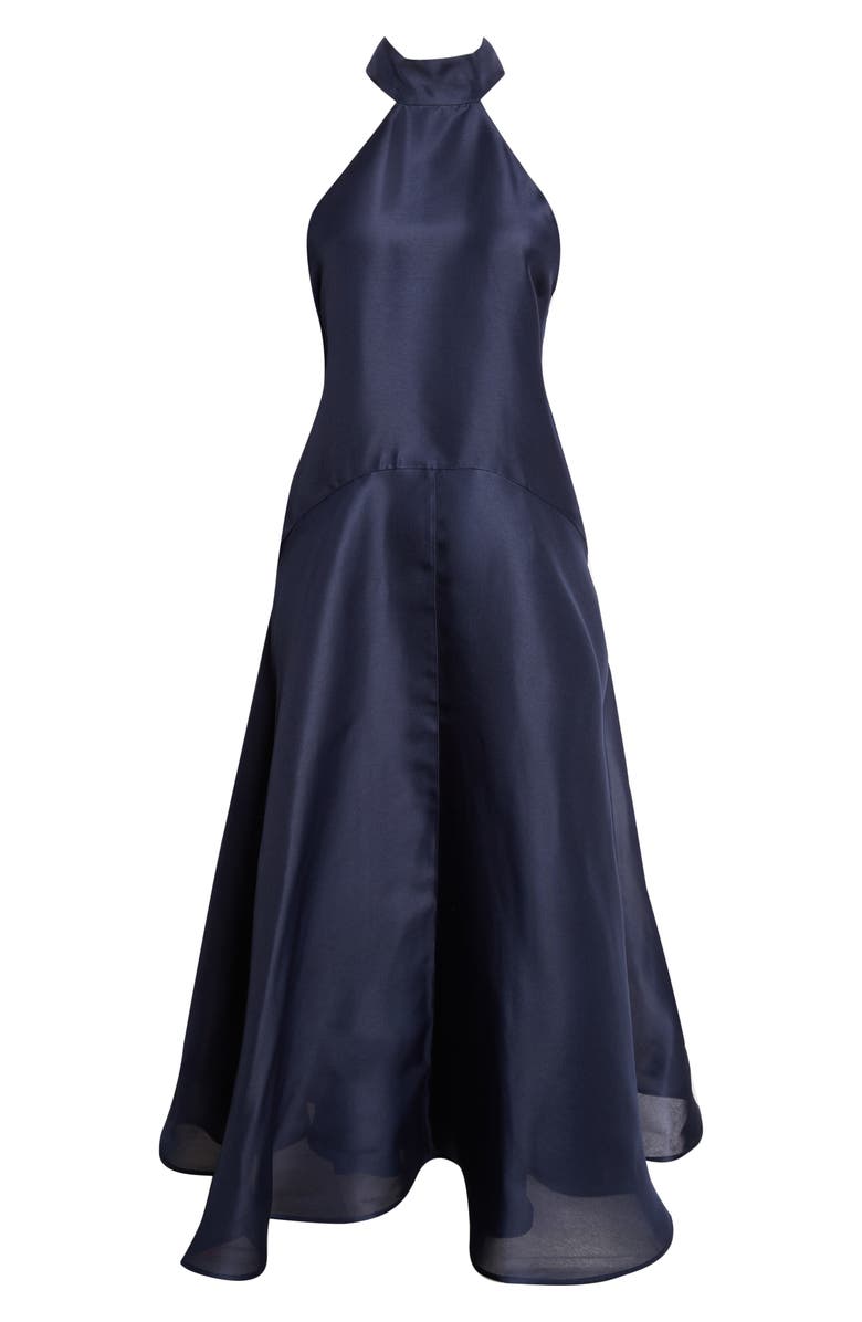 Altuzarra Becca Sleeveless Silk Gown, Alternate, color, Navy