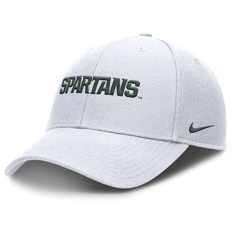 Men's Nike White Michigan State Spartans 2025 On-Field Rise Performance Adjustable Hat