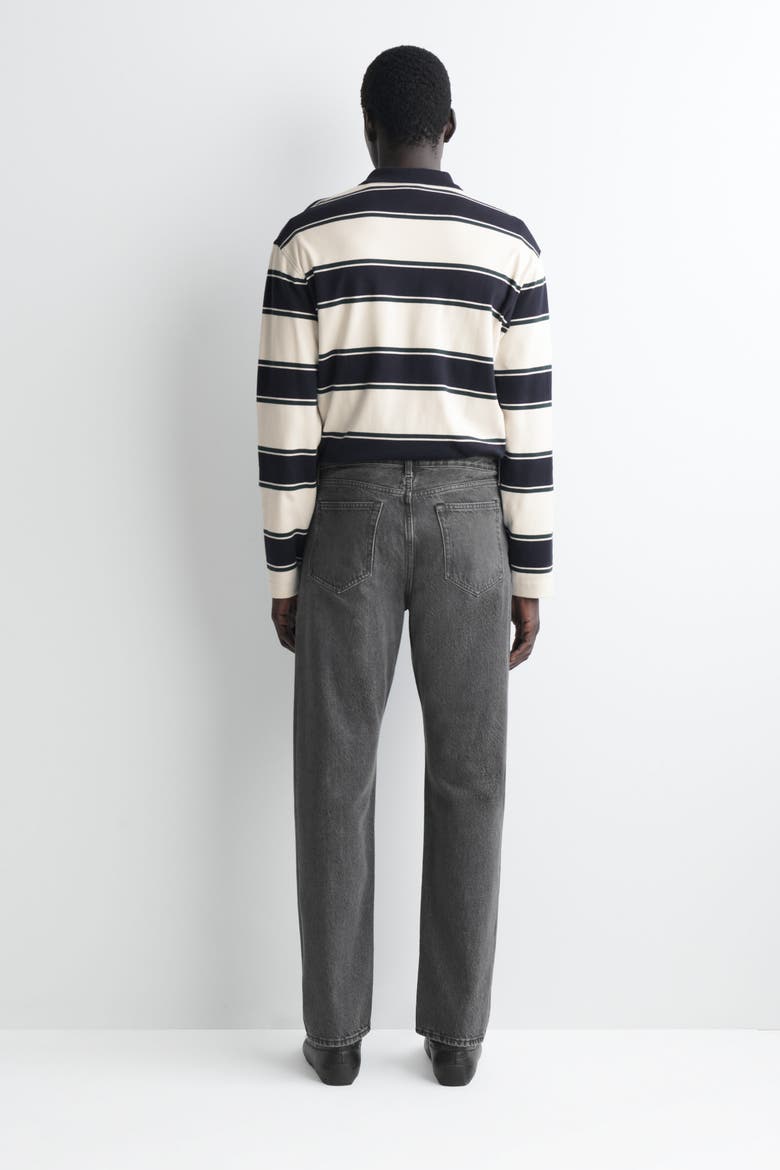 Signature Regular-Fit Straight-Leg Jeans, Alternate, color, GREY