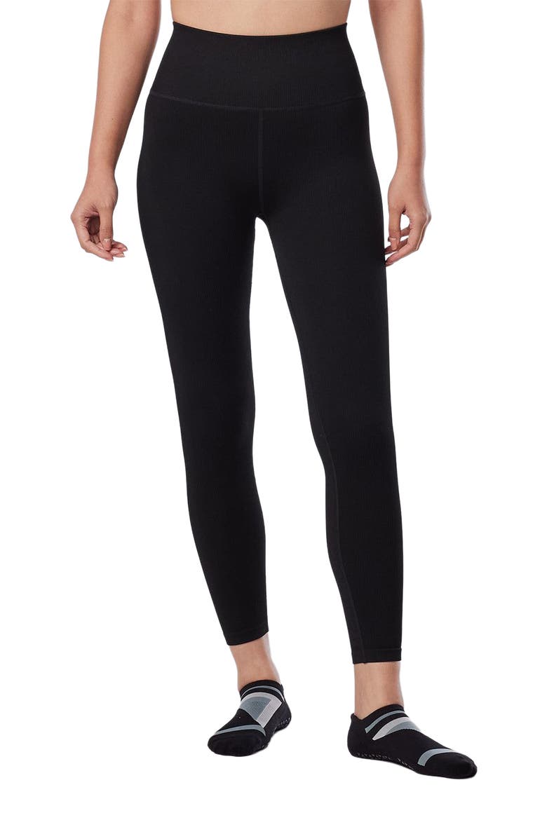 Seamless 7/8 Rib Legging, Alternate, color, EBONY