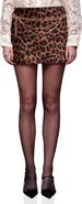 Avec Les Filles Leopard Print Miniskirt