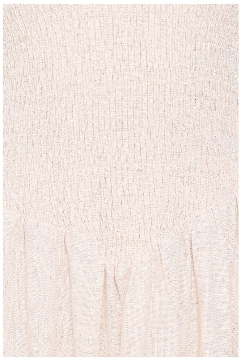 Dimity Smocked Maxi Dress, Alternate, color, OATMEAL