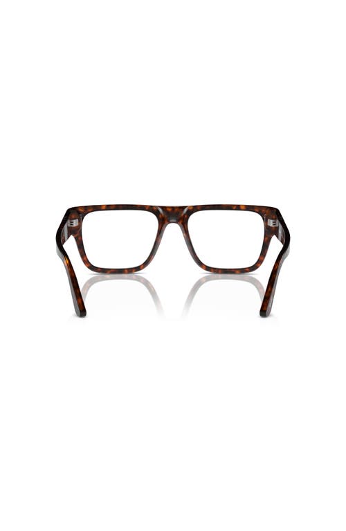 Persol 53mm Square Optical Glasses In Brown