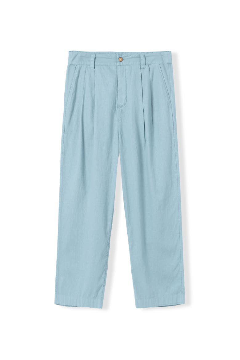 Pleat Front Crop Pants, Alternate, color, Chalk Blue