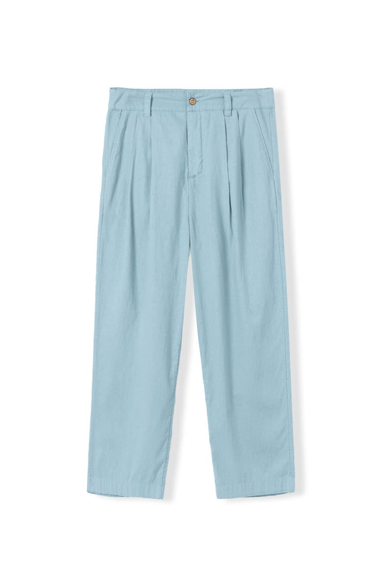 Celtic & Co. Pleat Front Crop Pants, Alternate, color, Chalk Blue
