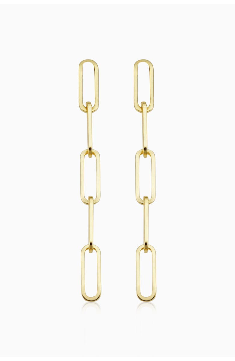Oradina 14K Yellow Gold Venice Link Drop Earrings, Main, color, Yellow Gold