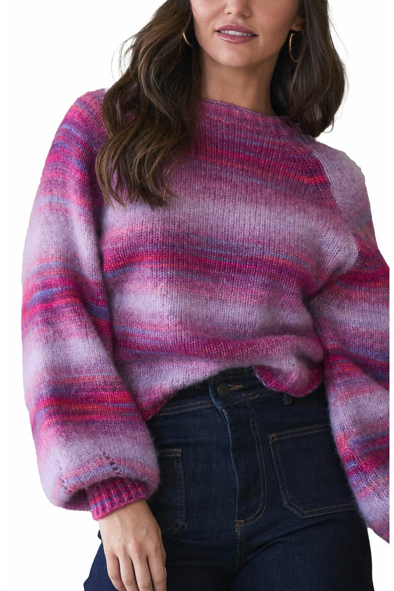 SUNRISE SWEATER, Main, color, PINK OMBRE