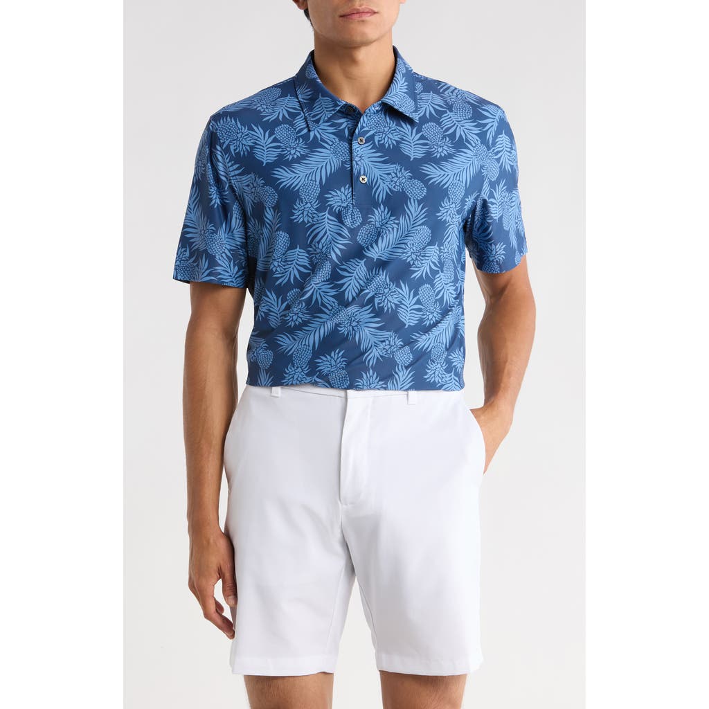 Reyn Spooner Pineapple Palm Polo In Blue