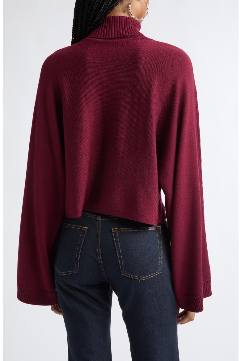 Aaliyah Wool Turtleneck Sweater, Alternate, color, CRANBERRY