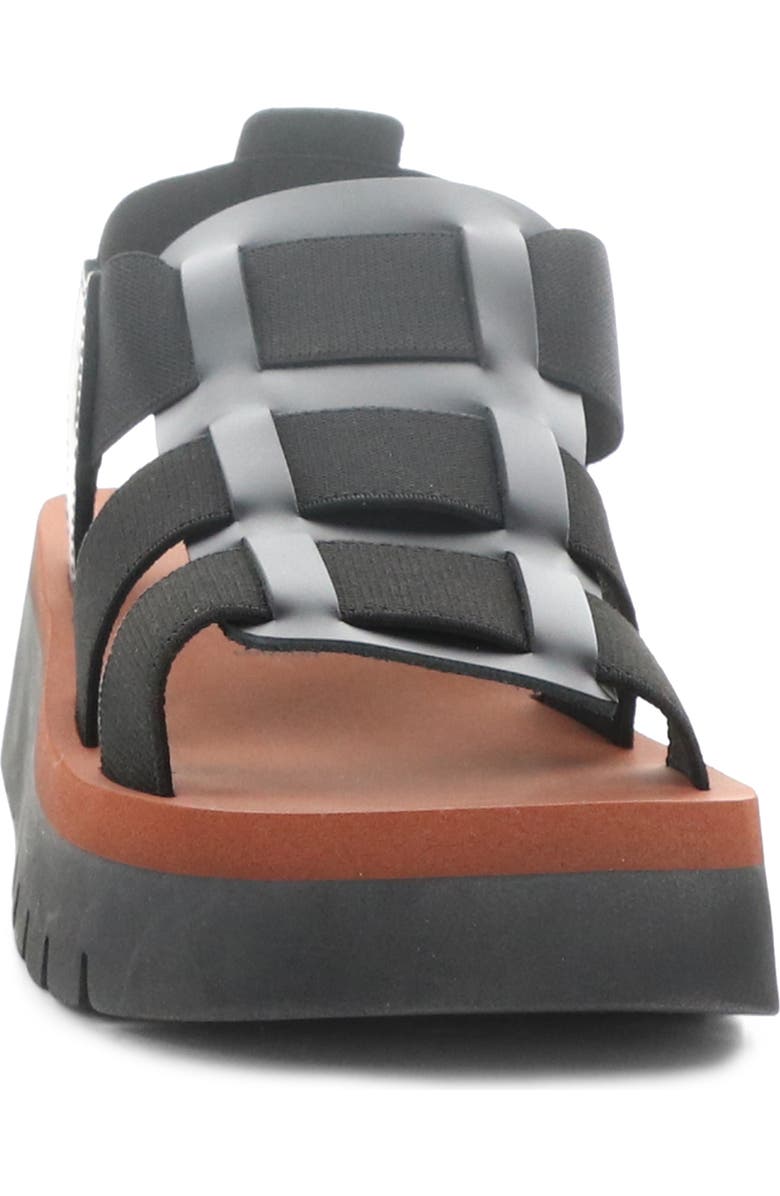 Fly London Samb Platform Wedge Sandal, Alternate, color, 000 Black/ Brick