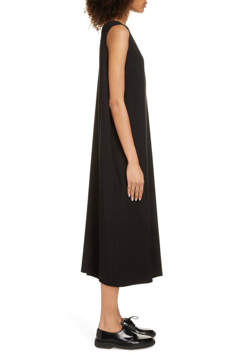 Midi Tank Dress with Removable Sleeveless Turtleneck, Alternate, color, BLACK