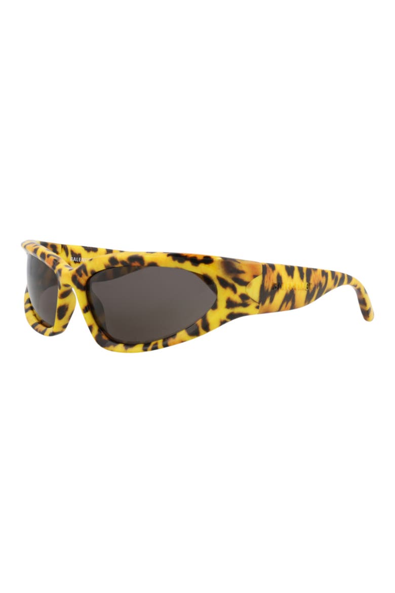 65mm Wrap Sunglasses, Alternate, color, YELLOW YELLOW GREY