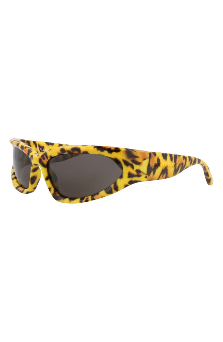 Balenciaga 65mm Wrap Sunglasses, Alternate, color, Yellow Yellow Grey